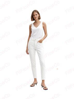 LOFT White Curvy Skinny Jeans Size 6 High Rise Stretch Ankle 27” Inseam
